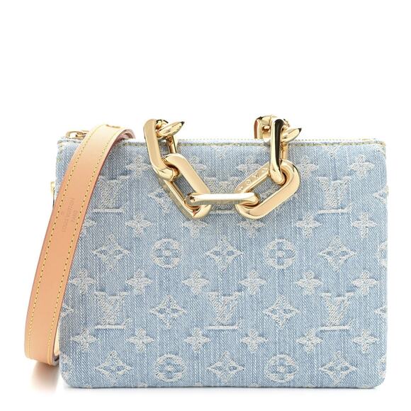 Louis Vuitton M11401 Coussin BB Sky Blue Monogram Denim 2Way Bag NEW IN BOX - Picture 1 of 10